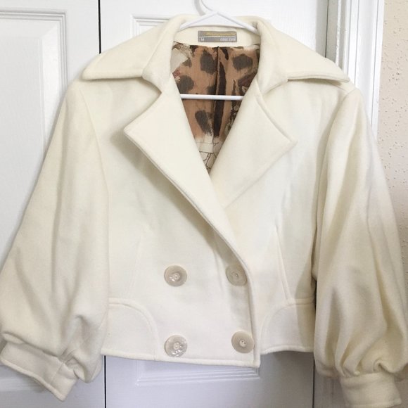 Rinascimento Italian Ivory Double Breasted Coat - Picture 1 of 7